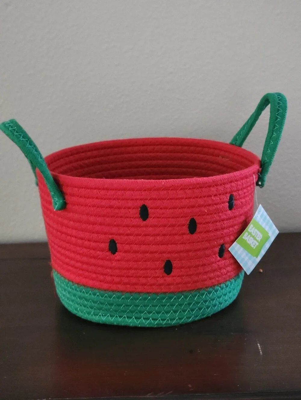 Watermelon Rope Storage Basket - Red & Green